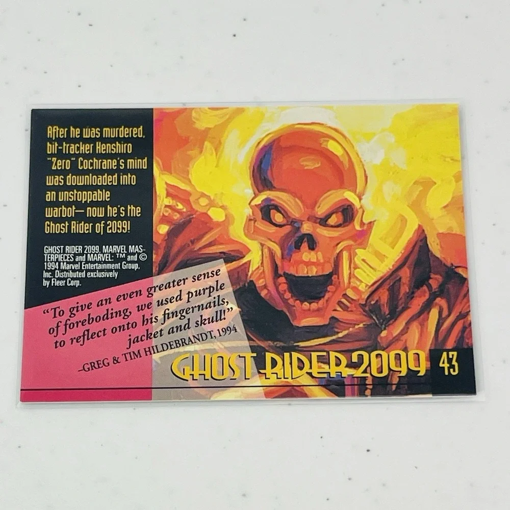 1994 Marvel Masterpieces #43‎ Ghost Rider 2099 Hildebrandt Fleer Trading Card
